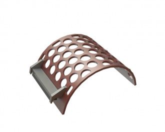 Cestello vaglio larghezza 497, spessore t=15, perforazione Ø70, stesso ligamento 17, Hardox per Lindner Recyclingtech Lindner Micromat