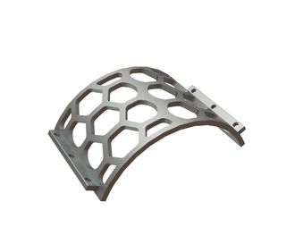 Cestello vaglio larghezza 530, spessore t=25, perforazione esagonale tra piani 142, ligamento 27.5 per Lindner Recyclingtech Lindner Jupiter