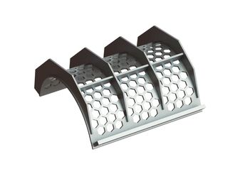 Cestello vaglio larghezza 655, spessore t=10, perforazione esagonale tra piani 40, ligamento 12 per Lindner Recyclingtech 