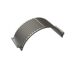 cesto colador 342 ancho, espesor de la placa de cribado t=15 Creusabro perforación Ø18, puente 6 para Lindner Recyclingtech Lindner Komet 2800 (A)