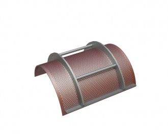 cesto colador 572 ancho, espesor de la placa de cribado t=6 perforación Ø6, puente 4, Hardox para Herbold Meckesheim GmbH Herbold SML 45/60