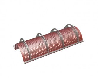 Cesto vagliante 1070 mm di larghezza, spessore lamiera forata t=8, foratura rotonda Ø10 legamento 6 per Vecoplan Vecoplan VAZ 1100