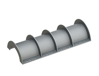 Cesto vagliante 1322 mm di larghezza, spessore lamiera forata t=8, foratura Ø10 legamento 5 per Vecoplan Vecoplan VAZ 1300
