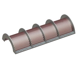Cesto vagliante 1322 mm di larghezza, spessore lamiera forata t=8, foratura Ø50 legamento 9, Hardox per Vecoplan Vecoplan VAZ 1300
