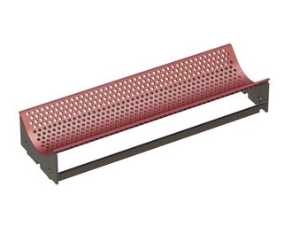 Cesto vagliante 1548 mm di larghezza, spessore lamiera forata t=15, foratura Ø21 legamento 14 