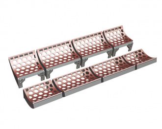 Cesto vagliante 2082 mm di larghezza, spessore lamiera forata t=12, in 2x4 parti per Vecoplan Vecoplan VNZ