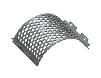 Cesto vagliante 414 mm di larghezza, spessore lamiera forata t=10, foratura Ø25.4 legamento 8 per Vecoplan 