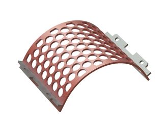 Cesto vagliante 414 mm di larghezza, spessore lamiera forata t=10, foratura rotonda Ø45 legamento 9 per Vecoplan 