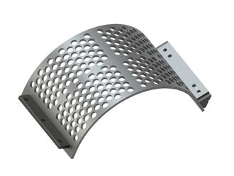 Cesto vagliante 524 mm di larghezza, spessore lamiera forata t=15, foratura Ø35 legamento 10, Hardox per Lindner Recyclingtech 