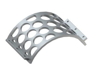 Cesto vagliante, larghezza 530, spessore lamiera t=25, perforazione rotonda Ø130 legamento 25 per Lindner Recyclingtech 