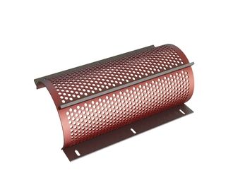 Cesto vagliante, larghezza 594 mm, spessore lamiera forata t=5, foratura Ø12 legamento 5 per Weima Maschinenbau GmbH 