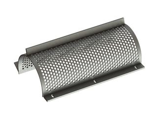 Cesto vagliante, larghezza 594 mm, spessore lamiera forata t=5, foratura mista Ø10/Ø12 legamento 4.5 per Weima Maschinenbau GmbH 