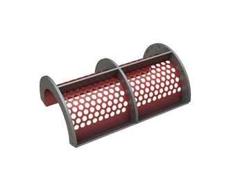 Cesto vagliante, larghezza 796 mm, spessore lamiera forata t=6, foratura mista Ø30/Ø35 per Weima Maschinenbau GmbH 