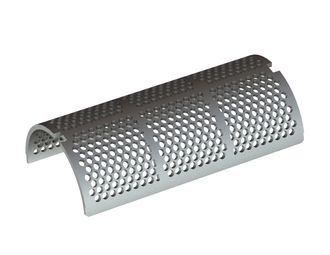 Chapa de criba, ancho 744, espesor de chapa t=15, perforación Ø20, nervio 5, acero estructural para Weima Maschinenbau GmbH 