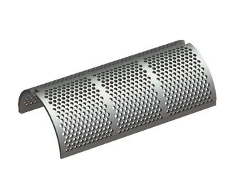 Chapa de criba ancho 744, espesor de chapa t=15, perforación redonda Ø15, puente 5 para Weima Maschinenbau GmbH 