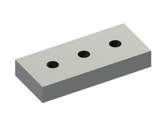Chopper knife 160x70x35, PremiumCut, 3 slotted holes 42x18, W9 version 