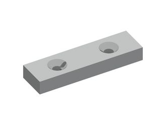 Chopper knife 200x56x26 PremiumCut, 2 countersunk holes, X version 