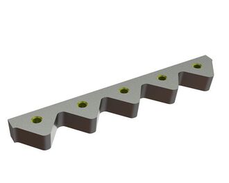 Chopper knife 399x66x35 StandardCut, 5x M16, 9 version for Eldan Recycling 