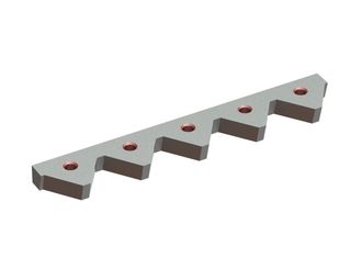 Chopping knife 399x66x25 5 tooth for Eldan Recycling 