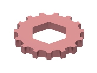 Cizalla de rotor Ø129x15, Premium Line, 15 dientes, hexágono interior ancho entre caras 60.1, Hardox para Moco 