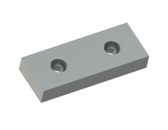 Cizalla para chatarra 524x200x80, 2x avellanado en ambos lados 