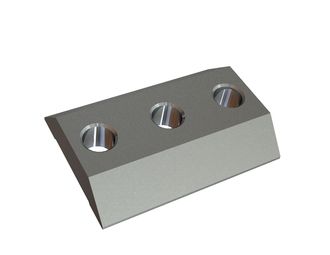 Clamping bar 85x60x16 PremiumCut 3 hole for Hosokawa Alpine AG 