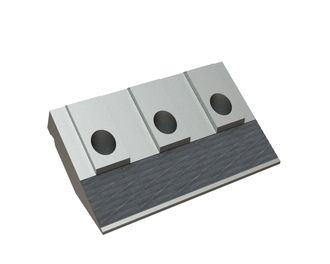 Clamping bar center 345x224x72, hard-faced, 3 countersunk holes, 1x M16 thread for Lindner Recyclingtech Lindner Polaris 1800