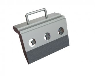 Clamping bar counter knife 345x280x134 hard-faced for Lindner Recyclingtech Lindner Jupiter