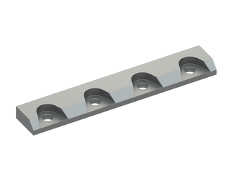 Clamping bar externally 425x70x30 4 holes for Vecoplan 
