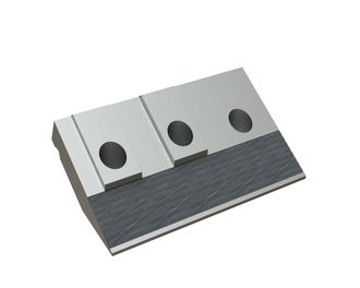 Clamping bar left 345x224x72, 3 countersunk holes, 1x M16 thread, hard-faced for Lindner Recyclingtech Lindner Polaris 1800