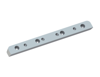 Clamping bar middle 399x39x32 4 counter-sunk holes for Eldan Recycling Eldan HR 162