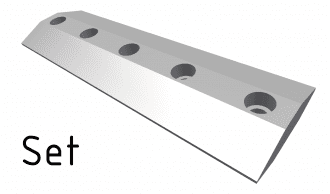 Clamping bar set 6-parts for Vecoplan LLC (Retech) 
