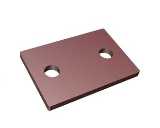 Clamping plate for stator knife 114x79x8 Hardox for Eldan Recycling 