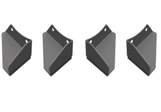 Cleaning scraper rotor 4-piece set front-mounted to prevent material build-up for Vecoplan LLC (Retech) Vecoplan VAZ 160/200