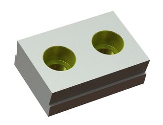 Clearing knife 90x60x30 StandardCut, 2 countersunk holes Ø17.5/Ø26, W version for Zeno Zerkleinerungsmaschinen 