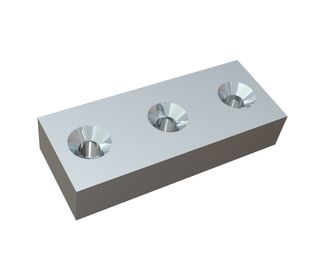 cleaver 195x78x38 Premium Line 3 agujeros avellanados, esquinas puntiagudas, variante X 