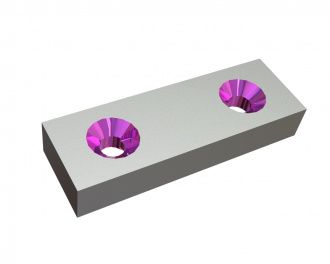 Coltello 172x57x28 Primus Line, 2 fori svasati su entrambi i lati, versione X per Lindner Recyclingtech Lindner Komet HP