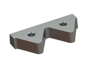 Coltello 2T 2 denti 160x67x25, Premium Line, 2x filettature M16 per Eldan Recycling 