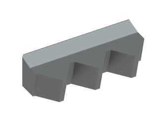 Coltello 3 denti 240x101x69, PremiumCut, passo denti 80, versione W9 per Eldan Recycling 