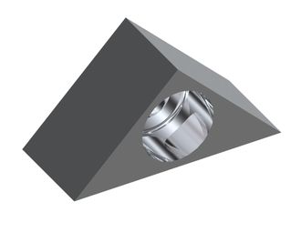 Coltello 39x39x24 PremiumCut, foro svasato Ø11/Ø19, versione X 