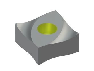 Coltello 43x43x20, angoli appuntiti, Eco Line, svasato su entrambi i lati, versione W per Lindner Recyclingtech 