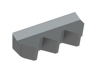 Coltello destro 3 denti 240x101x69, PremiumCut, passo denti 80, versione W9 per Eldan Recycling 