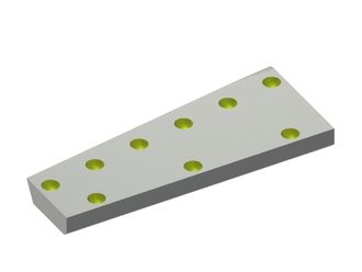 Coltello destro 325x134/84x25 StandardCut, 9 fori svasati, tagliente 1.5x90°/60°, versione W per HSM 