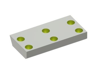 Coltello diritto 174x84x25 StandardCut, 6 fori svasati, tagliente 90°/60°, versione W per HSM 