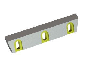 Coltello rotore 388x85x20, Eco Line, 3 asole, tagliente 45°, versione X per Herbold Meckesheim GmbH Herbold F+Z 5/800