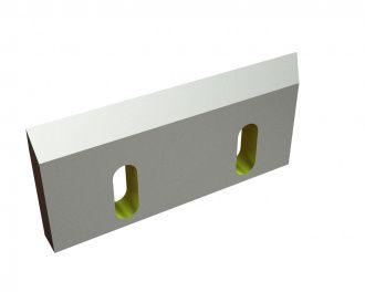 Coltello rotore destro 210x90x20, Eco Line, 2 asole, tagliente 7° (anteriore)/50°, versione X per Hosokawa Alpine AG 