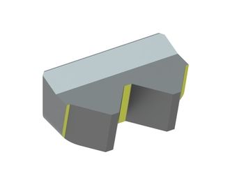 Coltello sinistro 2T, 2 denti 160x101x69, StandardCut, passo denti 80, versione W9 per Eldan Recycling 