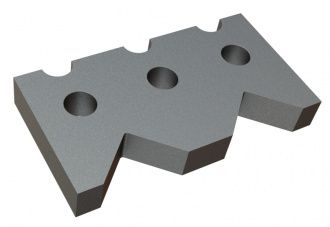 Combing knife 345x185x47, Premium Line, version 145, W9 version for Lindner Recyclingtech Lindner Jupiter