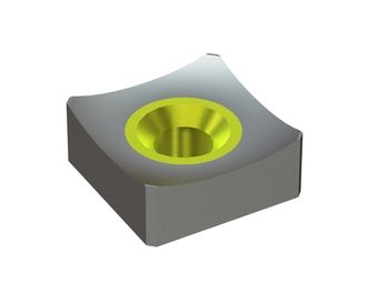 Concave knife 117x117x47 StandardCut, countersunk hole Ø40/Ø62 for Lindner Recyclingtech 