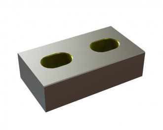 Contracuchilla 143x80x40, StandardCut, versión X para Eldan Recycling 